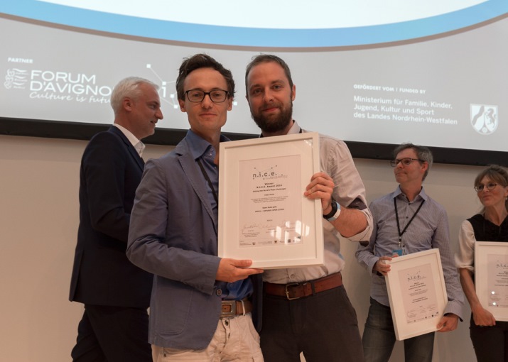 Sven Stegemann und Ole Seidenberg von Refugee Open Cities, 1. Platz (geteilt mit Makerversity)