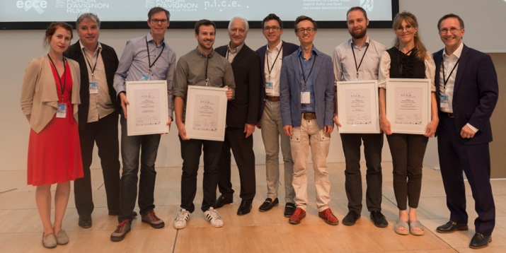 The winners of the NICE Award 2016 with the jury